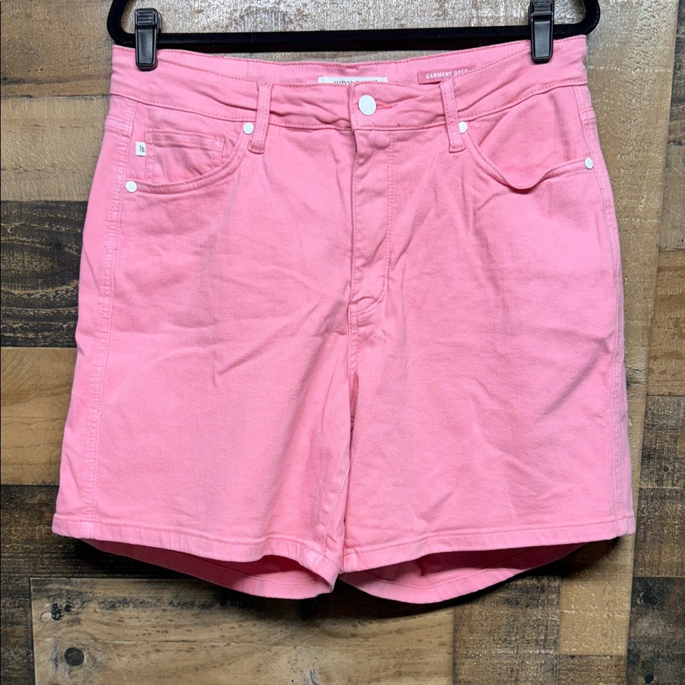Judy Blue High Rise Tummy Control Bubblegum Pink‎ Denim Shorts Women's Size 1XL